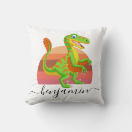 Aangepast aangepast dinosaurus-baby shower bevesti kussen