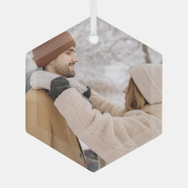 Aangepast aangepast fotocadeau glas ornament