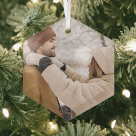 Aangepast aangepast fotocadeau glas ornament