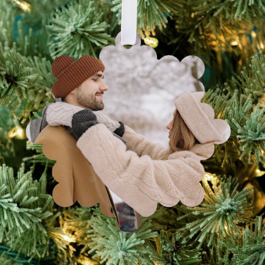 Aangepast aangepast fotocadeau ornament kaart (Insitu (Drie))