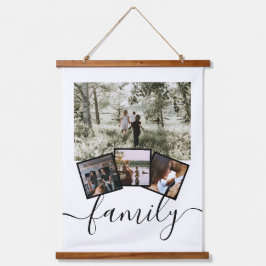 Aangepast aangepast fotocollage voor familie hangend wandkleed