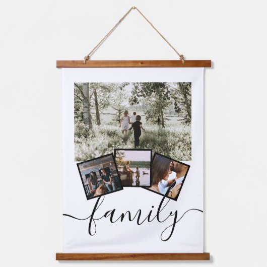 Aangepast aangepast fotocollage voor familie hangend wandkleed (Voorkant)