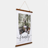 Aangepast aangepast fotocollage voor familie hangend wandkleed (Gebogen)