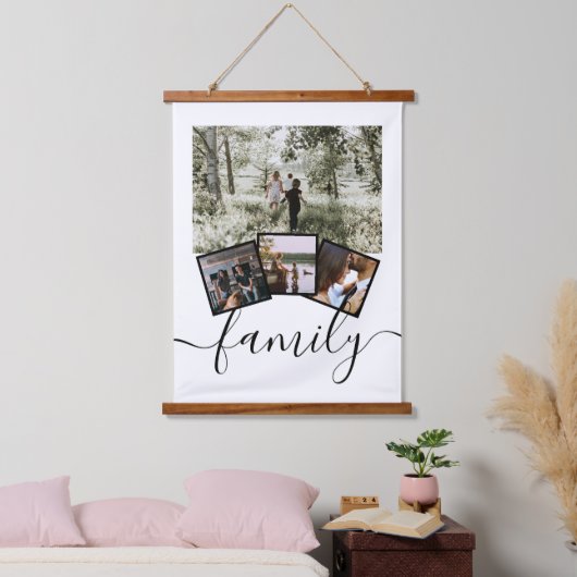 Aangepast aangepast fotocollage voor familie hangend wandkleed (Slaapkamer)