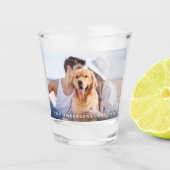 Aangepast aangepast fotohuwelijk shot glas (Voorkant)
