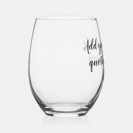 Aangepast aangepast Gezegde voor offerte Wijnglas Zonder Voet (Voorkant)
