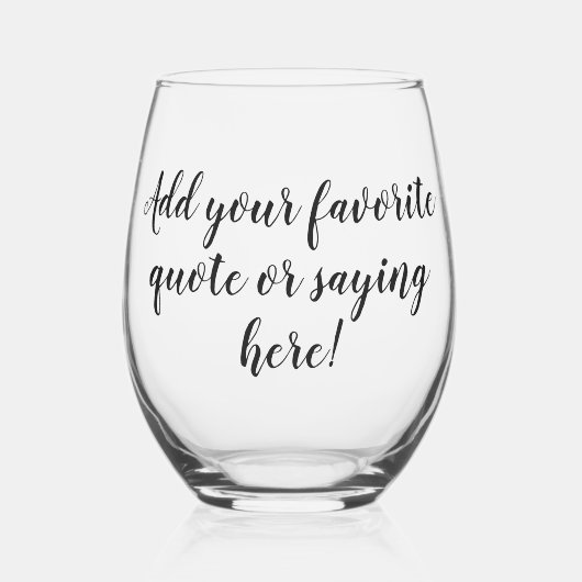 Aangepast aangepast Gezegde voor offerte Wijnglas Zonder Voet (Links)
