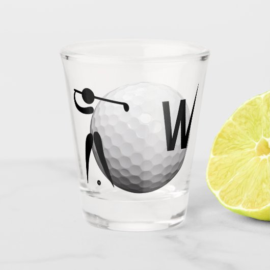 Aangepast, aangepast Golf Whiskey Shot Glass Glas (Voorkant)