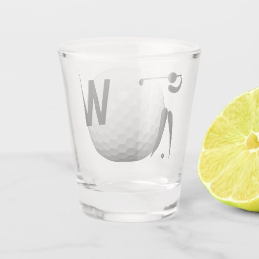 Aangepast, aangepast Golf Whiskey Shot Glass Shot Glas (Achterkant)