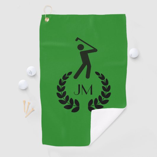 Aangepast aangepast groen bos golfhanddoek (Insitu)