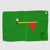 Aangepast, aangepast groen golfhanddoek (Horizontaal)
