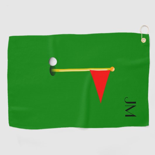 Aangepast, aangepast groen golfhanddoek (Horizontaal)