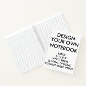 Aangepast, aangepast, groot, door COLLEGE bescherm Notitieboek (Binnen)