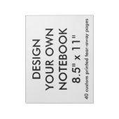 Aangepast, aangepast groot Notitieblok 40-pagina v (Linkerzijde)