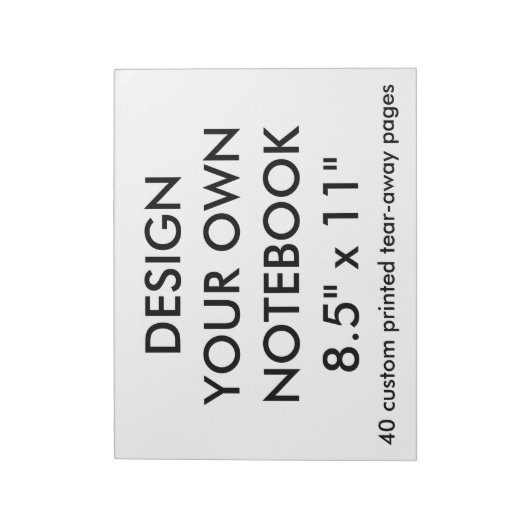 Aangepast, aangepast groot Notitieblok 40-pagina v (Linkerzijde)