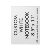 Aangepast, aangepast groot Notitieblok 40-pagina v (Linkerzijde)