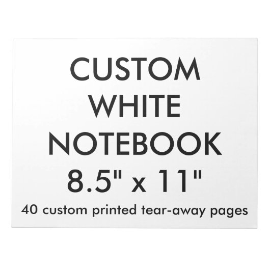 Aangepast, aangepast groot Notitieblok 40-pagina v (Voorkant)