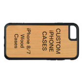 Aangepast aangepast Hoesje voor Cherry Wood iPhone (Achterkant (horizontaal))