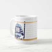 Aangepast aangepast ijs Hockey Jersey Koffiemok (Voorkant links)