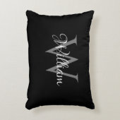 Aangepast, aangepast Initiaal-script monogram Accent Kussen (Voorkant(Verticaal))