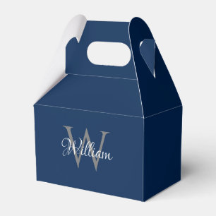 Aangepast, aangepast Initiaal-script monogram Bedankdoosjes