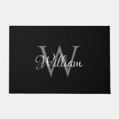 Aangepast, aangepast Initiaal-script monogram Deurmat (Voorkant)