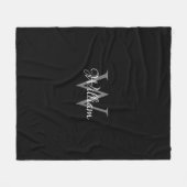 Aangepast, aangepast Initiaal-script monogram Fleece Deken (Voorkant (Horizontaal))