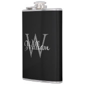 Aangepast, aangepast Initiaal-script monogram Heupfles (Links)