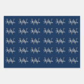 Aangepast, aangepast Initiaal-script monogram Inpakpapier Vel (Voorkant 2)