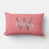 Aangepast, aangepast Initiaal-script monogram Kussen (Voorkant)