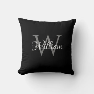Aangepast, aangepast Initiaal-script monogram Kussen