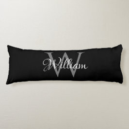 Aangepast, aangepast Initiaal-script monogram Lichaamskussen