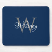 Aangepast, aangepast Initiaal-script monogram Muismat (Voorkant)