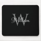 Aangepast, aangepast Initiaal-script monogram Muismat (Voorkant)