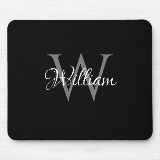 Aangepast, aangepast Initiaal-script monogram Muismat (Voorkant)