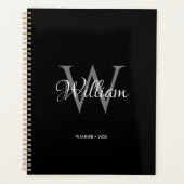 Aangepast, aangepast Initiaal-script monogram Planner (Voorkant)