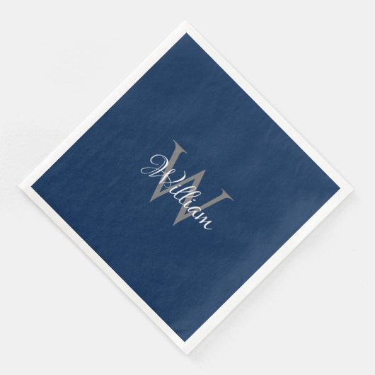 Aangepast, aangepast Initiaal-script monogram Servet (Hoek)