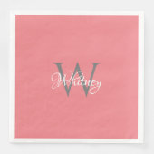 Aangepast, aangepast Initiaal-script monogram Servet (Voorkant)