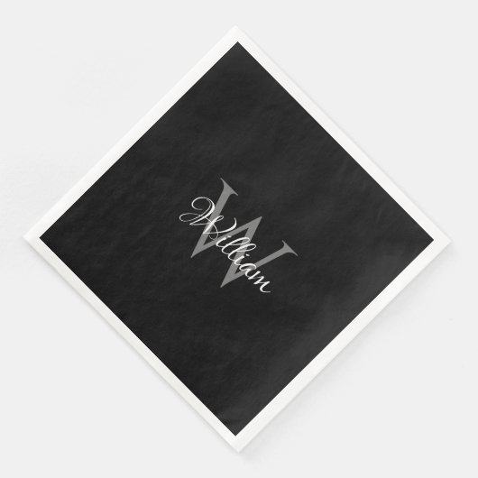 Aangepast, aangepast Initiaal-script monogram Servet (Hoek)