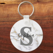 Aangepast aangepast Initiaal voor de naam van Mono Sleutelhanger (Voorkant)
