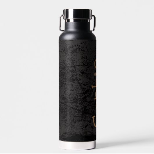 Aangepast aangepast Jouw naam Script Black Weddens Waterfles (Voorkant)