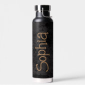 Aangepast aangepast Jouw naam Script Black Weddens Waterfles (Links)