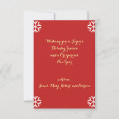 Aangepast aangepast kerstfeest nieuwjaar kaart (Achterkant)