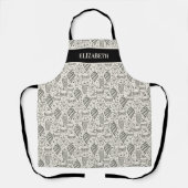 Aangepast aangepast kerstversiering voor Retro-ker Schort (Voorkant)