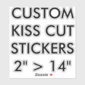 Aangepast aangepast KISS CUT STICKERS 6-inch x6-ME (Vel)