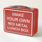 Aangepast aangepast Klassieke RED Metal Lunch Box (Voorkant)