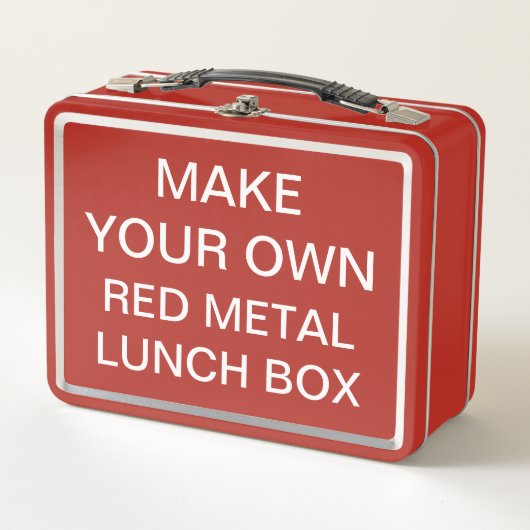 Aangepast aangepast Klassieke RED Metal Lunch Box (Voorkant)