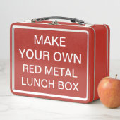 Aangepast aangepast Klassieke RED Metal Lunch Box (In situ)