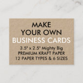 Aangepast aangepast KRAFT 3,5-inch x2,5-inch Visit Visitekaartje (Voorkant)