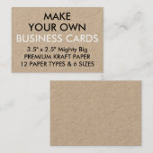 Aangepast aangepast KRAFT 3,5-inch x2,5-inch Visit Visitekaartje (Voorkant / Achterkant)